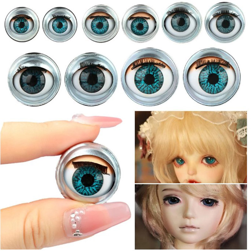 Metal Movable Doll Eyes with eyelash